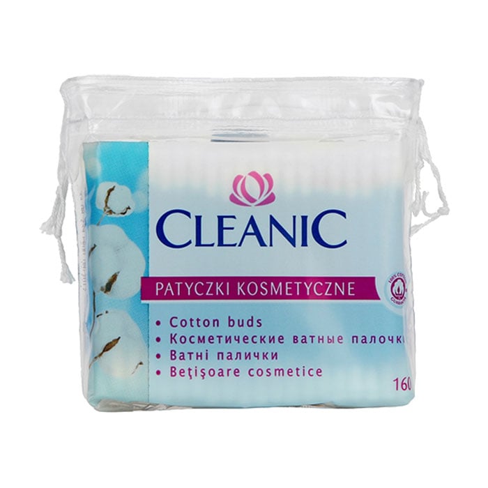 Ватні палички Cleanic Face Care Cotton Buds в поліетиленовій упаковці, 160 шт