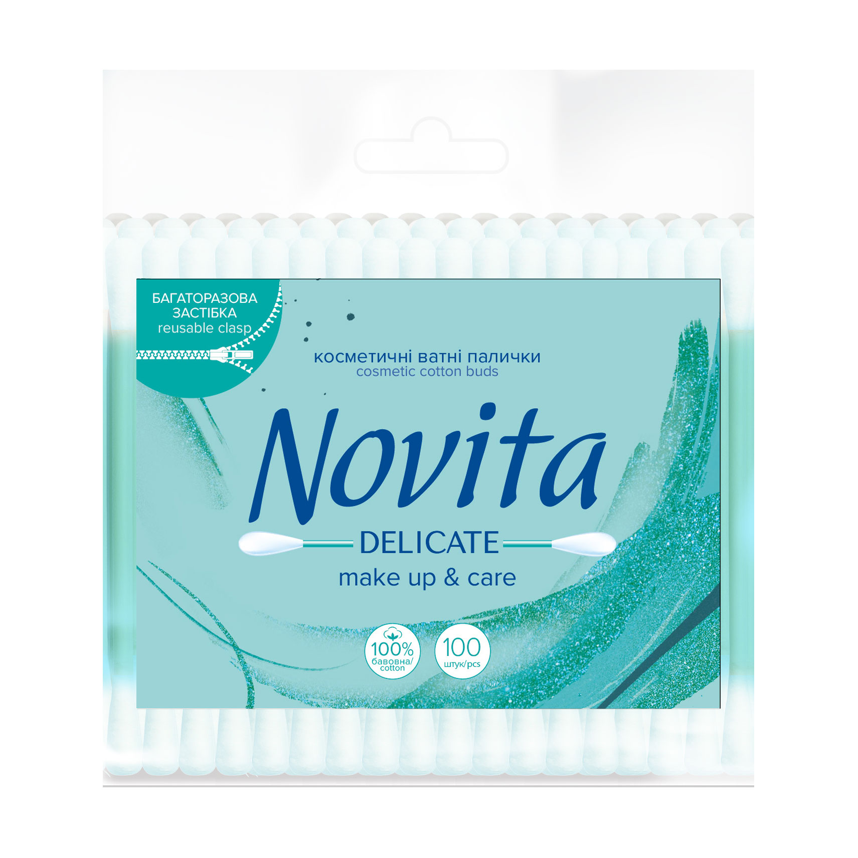 Ватні палички Novita Delicate, 100 шт